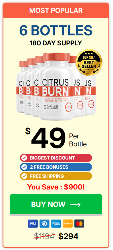 Citrus Burn 6 bottle discount